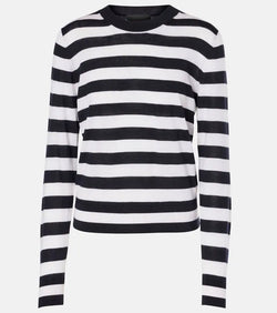 Nili Lotan Meir striped wool and silk sweater