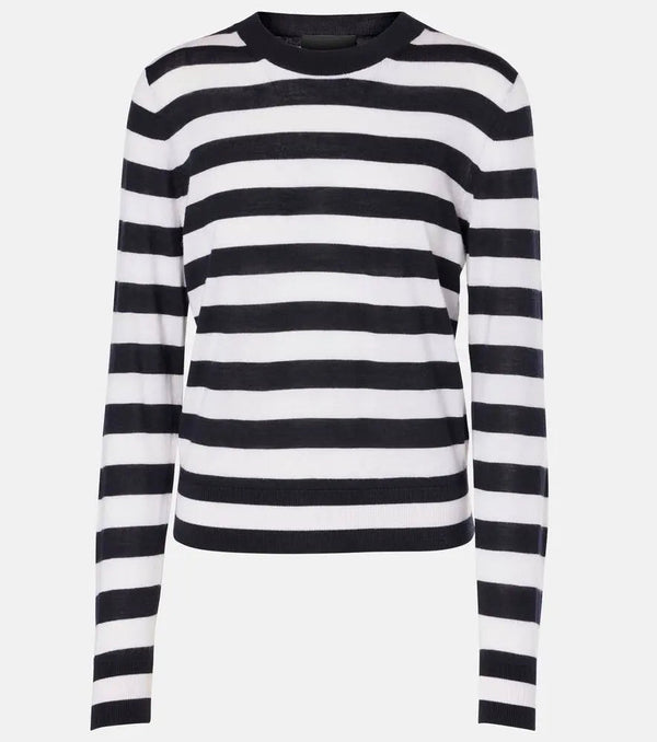 Nili Lotan Meir striped wool and silk sweater | LYBSTORE