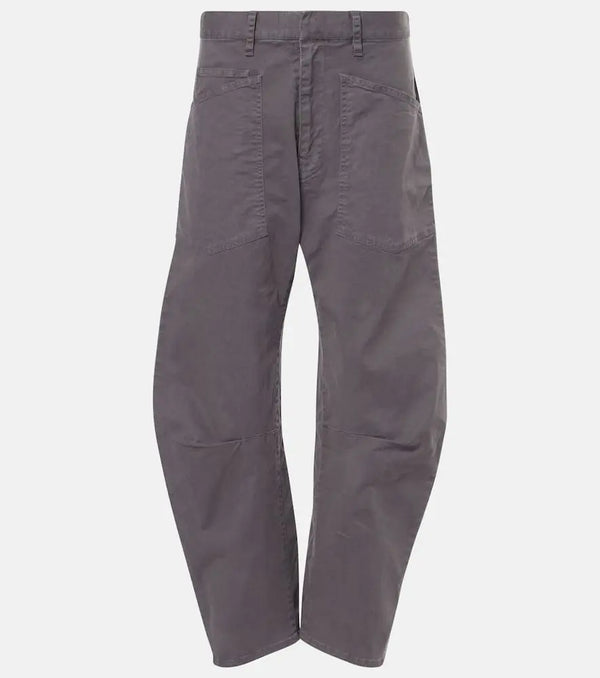 Nili Lotan Shon cotton twill barrel-leg pants