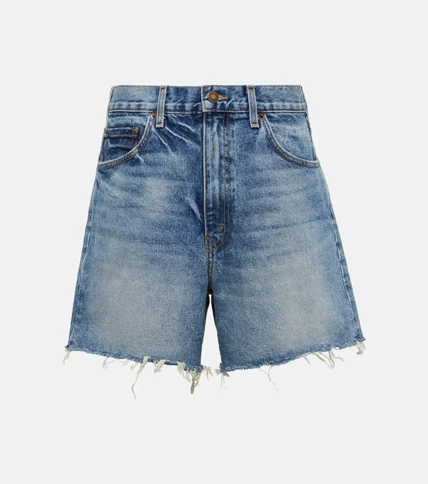 Nili Lotan Yoann low-rise cotton denim shorts | LYBSTORE