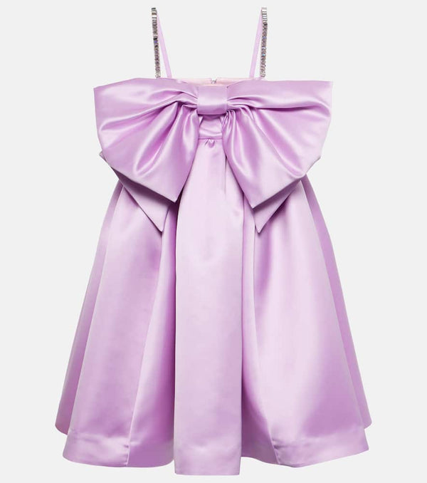 Nina Ricci Bow-detail duchesse satin minidress