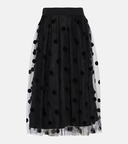 Nina Ricci Polka-dot tulle midi skirt | LYBSTORE