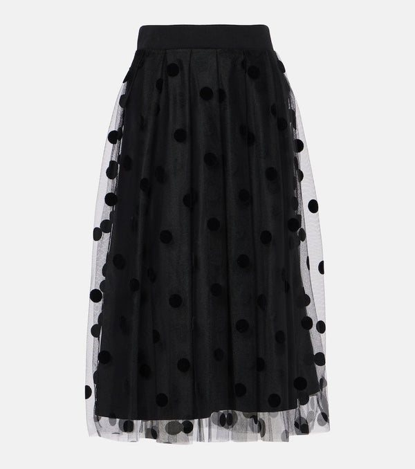 Nina Ricci Polka-dot tulle midi skirt