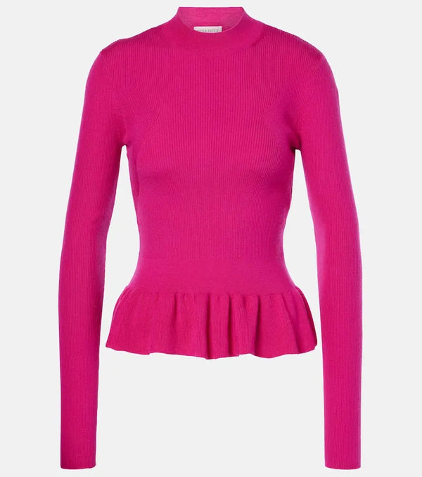 Nina Ricci Ruffled wool-blend sweater