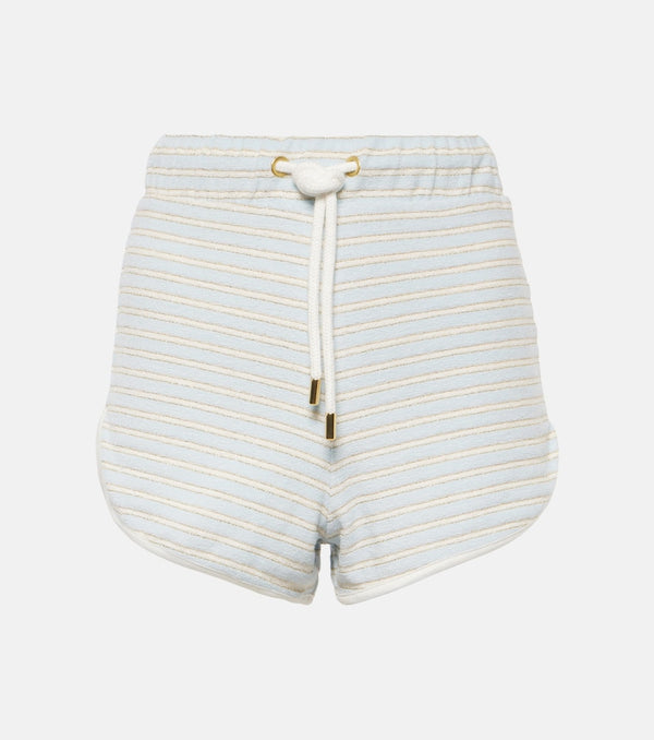 Nina Ricci Terry striped cotton blend shorts