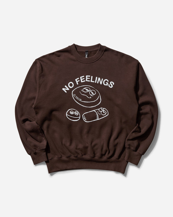 No Problemo Men s Hard Feelings Crewneck Sweatshirt Brown