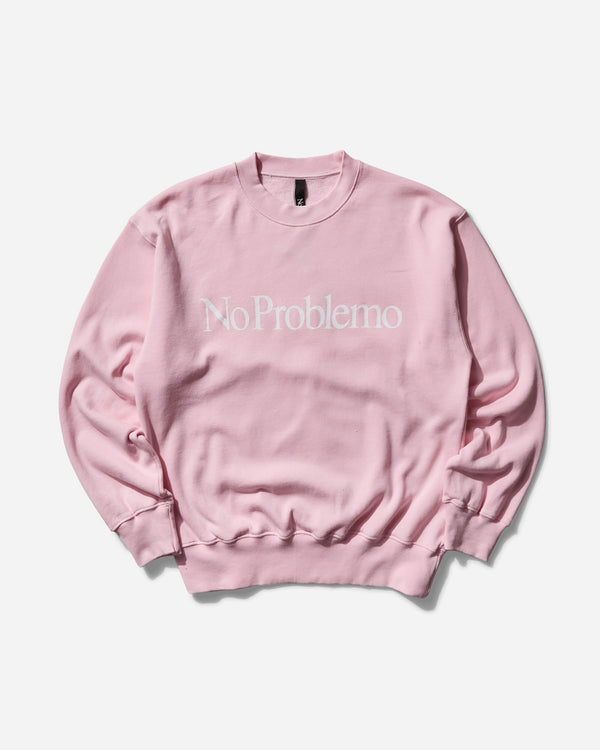 No Problemo Logo Crewneck Sweatshirt Pale Pink