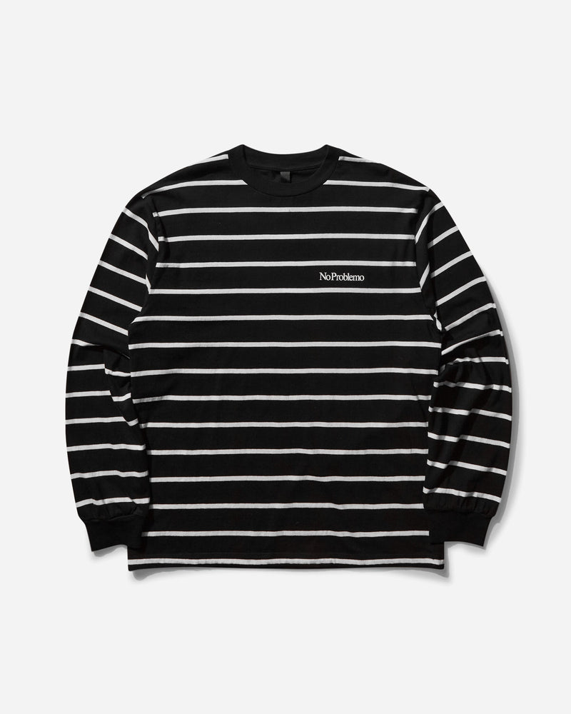 No Problemo Men s Mini Problemo Striped Longsleeve T-Shirt Black