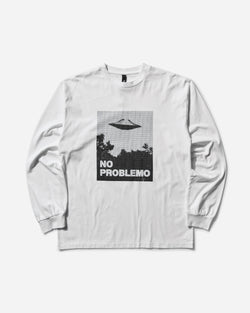 No Problemo Men s Visitors Longsleeve T-Shirt White