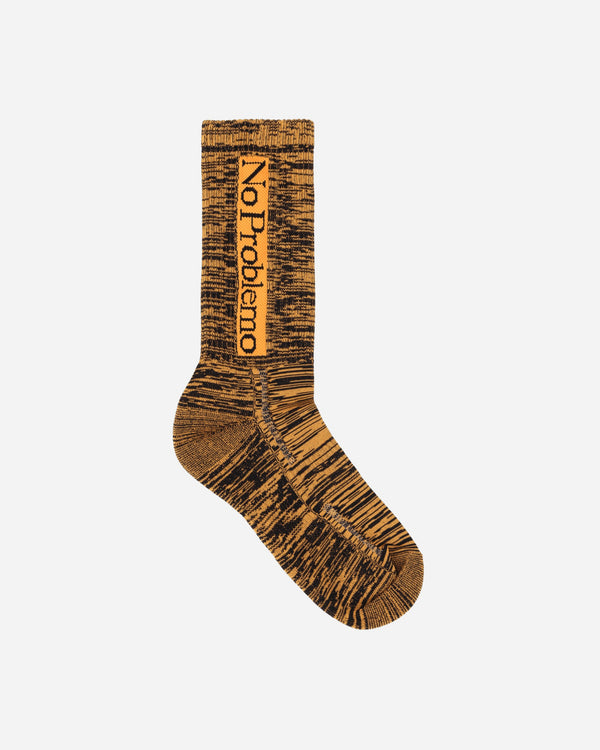 No Problemo Glitch Knit Socks Orange