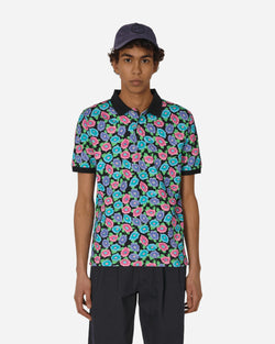 Noah Floral Polo T-Shirt Black