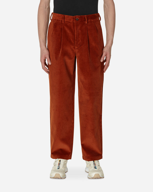 Noah Double-Pleat Corduroy Pants Brown