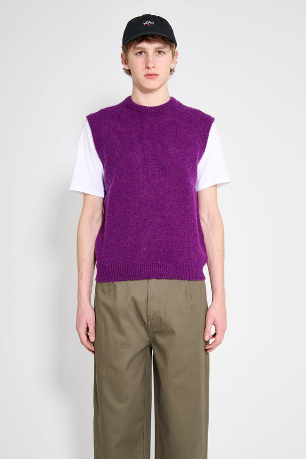 Noah Crew Neck Shetland Sweater Vest Royal Eminence