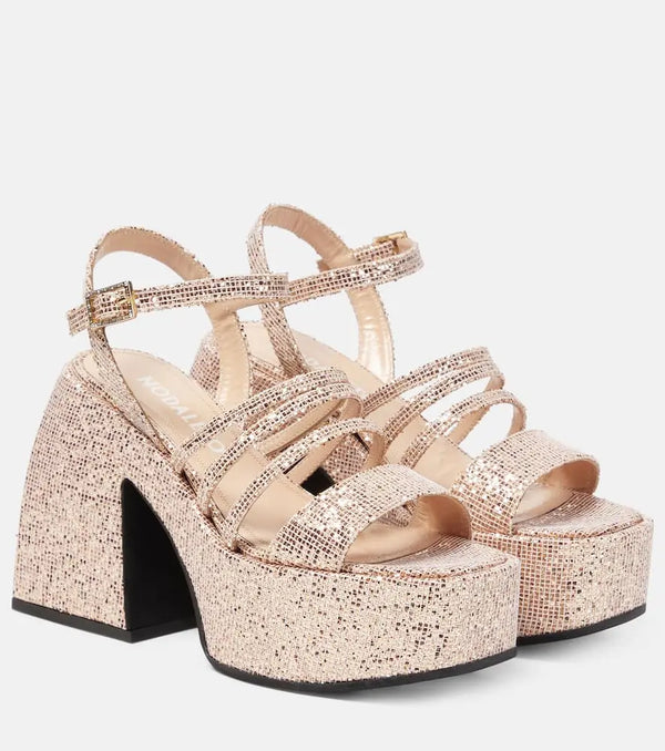 Nodaleto Bulla Chibi glitter platform sandals | LYBSTORE