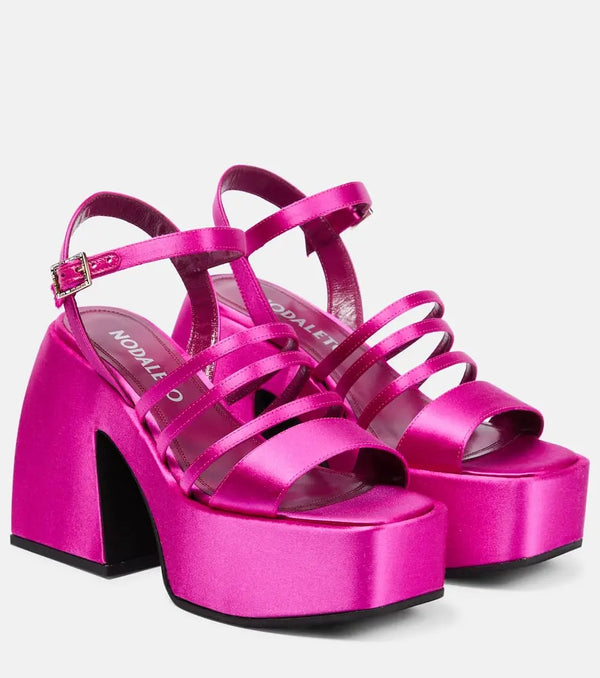 Nodaleto Bulla Chibi satin platform sandals | LYBSTORE