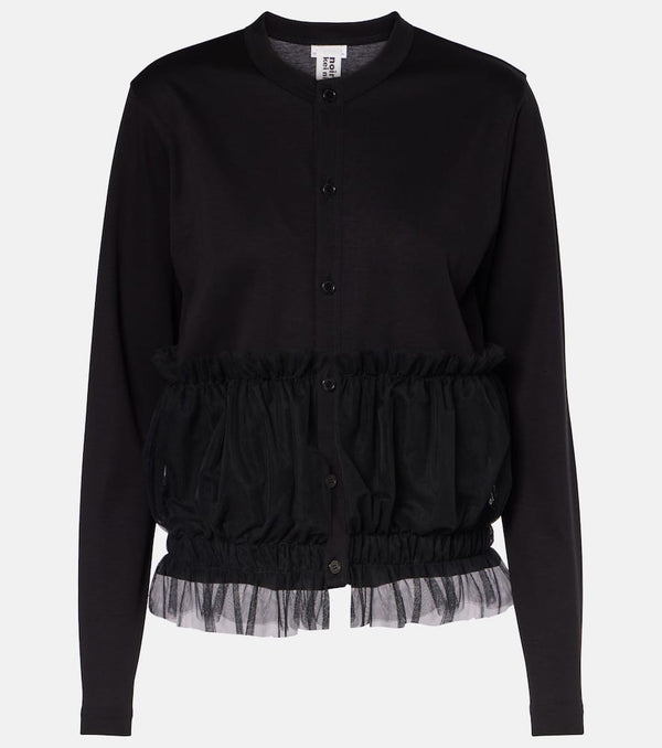 Noir Kei Ninomiya Ruffled cotton cardigan | LYBSTORE