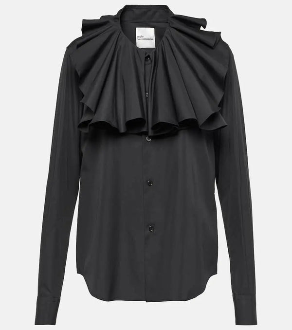 Noir Kei Ninomiya Ruffled cotton shirt | LYBSTORE