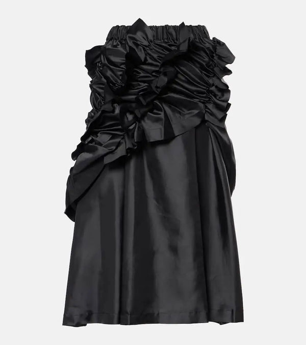 Noir Kei Ninomiya Ruffled twill midi skirt | LYBSTORE