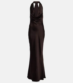 Norma Kamali Draped halterneck gown