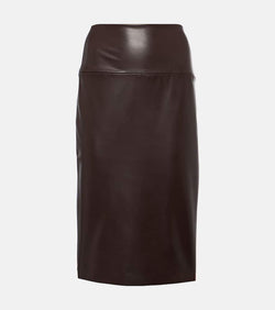 Norma Kamali Faux leather pencil skirt | LYBSTORE