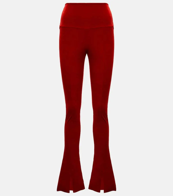 Norma Kamali Flared velvet leggings | LYBSTORE