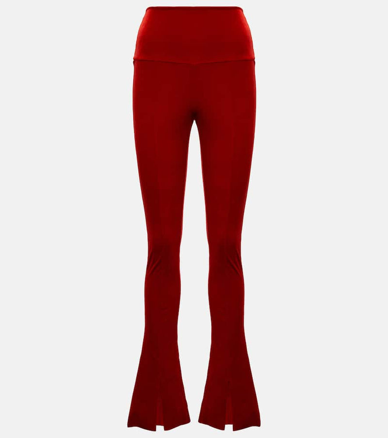 Norma Kamali Flared velvet leggings