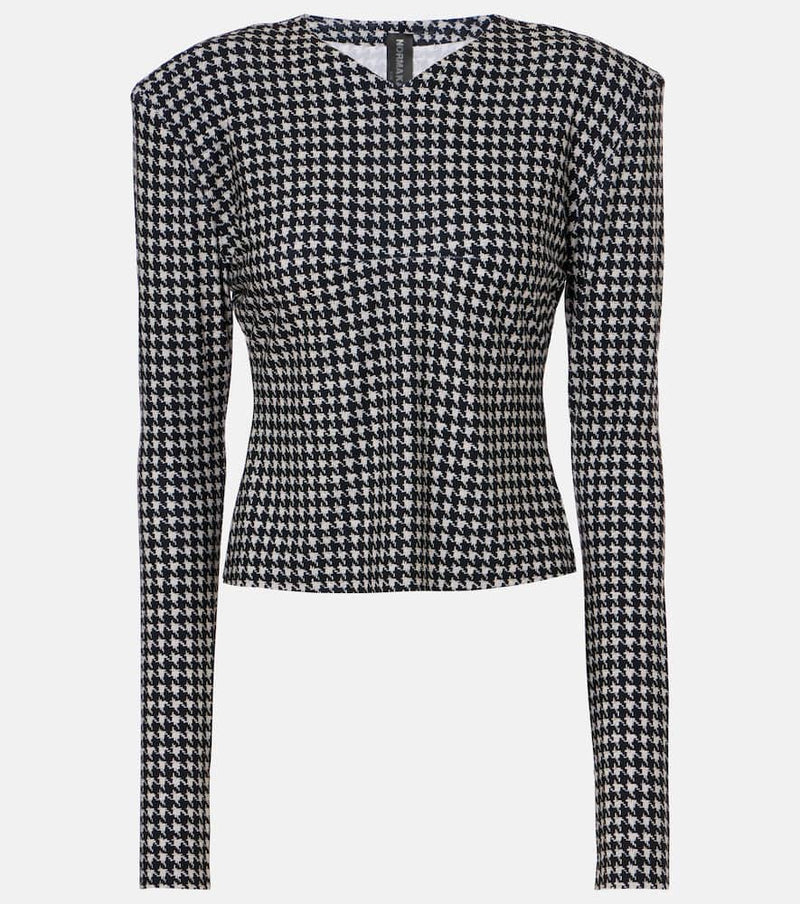 Norma Kamali Houndstooth top | LYBSTORE