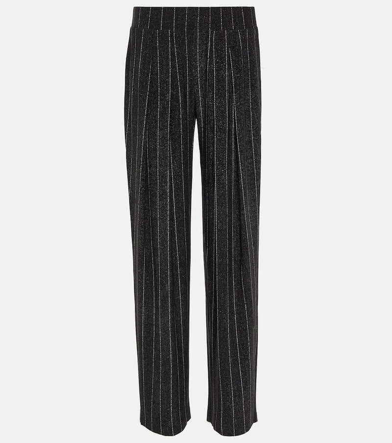 Norma Kamali Low-rise pinstripe straight pants