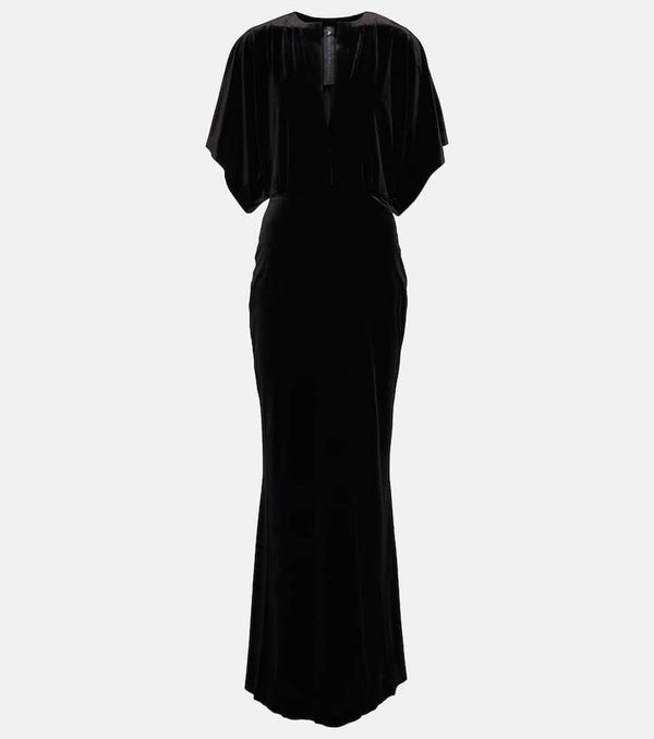 Norma Kamali Obie velvet gown | LYBSTORE