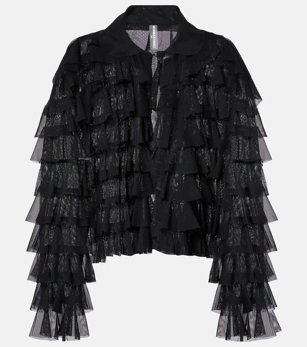 Norma Kamali Oversized ruffled jacket | LYBSTORE