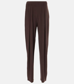 Norma Kamali Pleated high-rise tapered pants