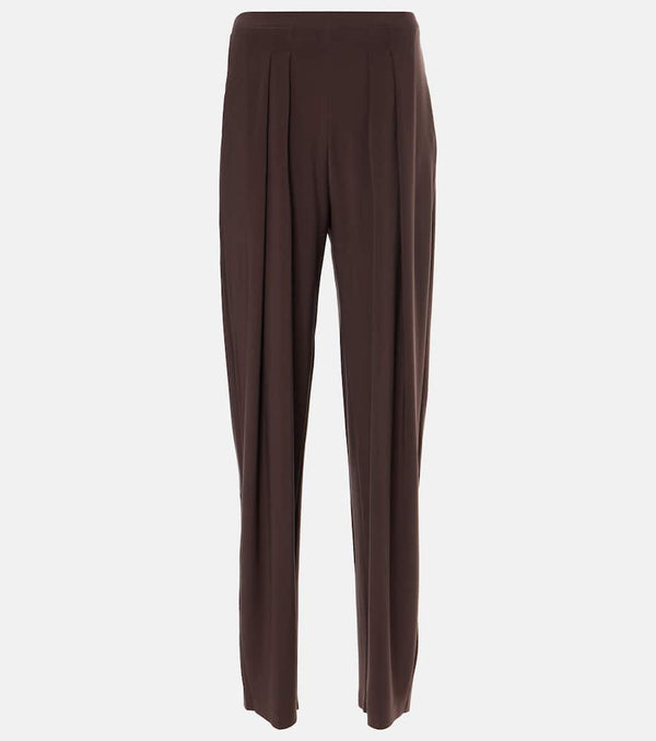 Norma Kamali Pleated high-rise tapered pants