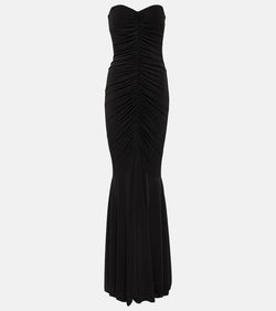 Norma Kamali Ruched jersey gown