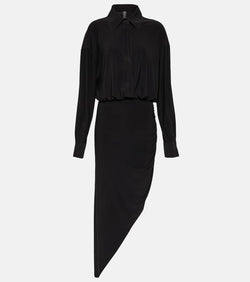 Norma Kamali Shirred jersey midi dress