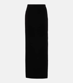 Norma Kamali Side-slit jersey maxi skirt