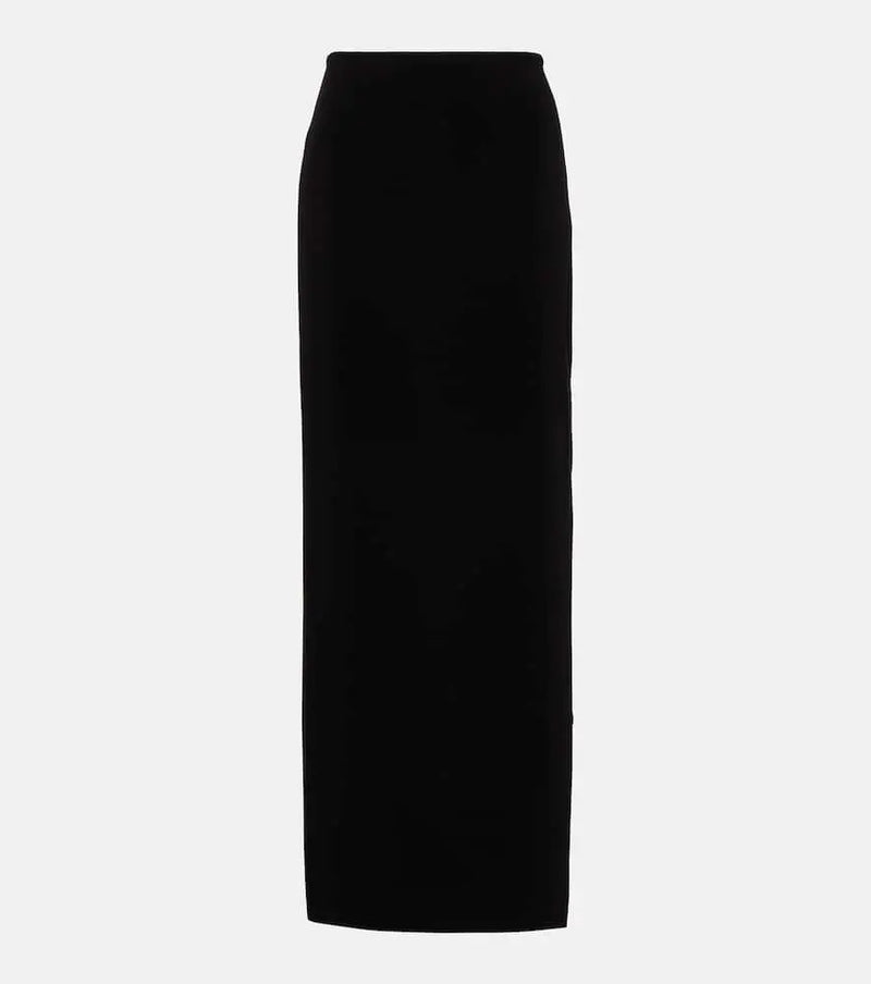 Norma Kamali Side-slit jersey maxi skirt