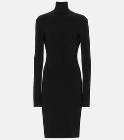 Norma Kamali Stretch jersey turtleneck dress | LYBSTORE