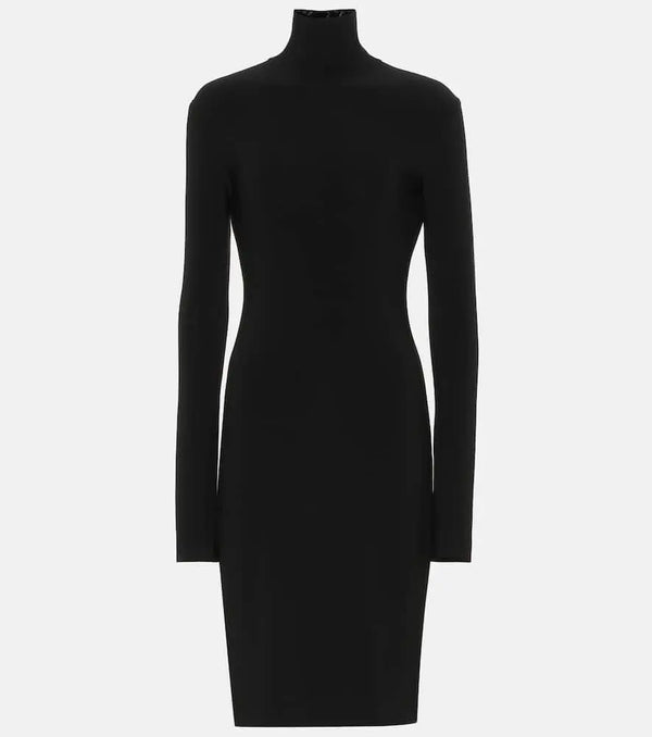 Norma Kamali Stretch jersey turtleneck dress