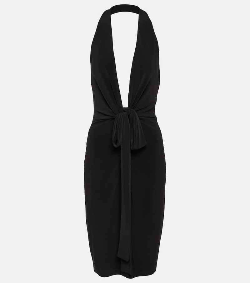 Norma Kamali Tie-detail halterneck minidress