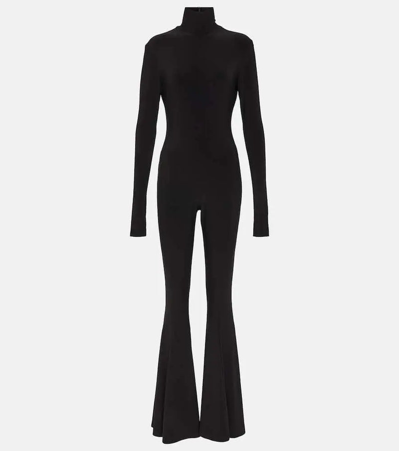 Norma Kamali Turtleneck flared jumpsuit | LYBSTORE