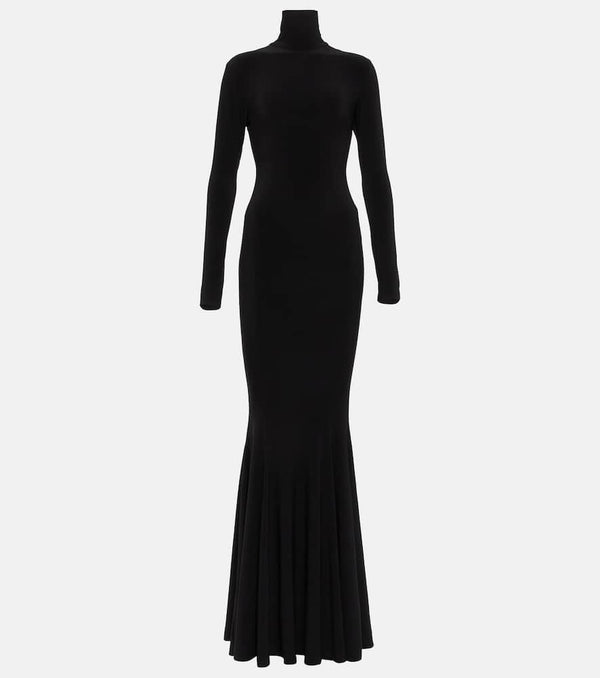 Norma Kamali Turtleneck jersey gown