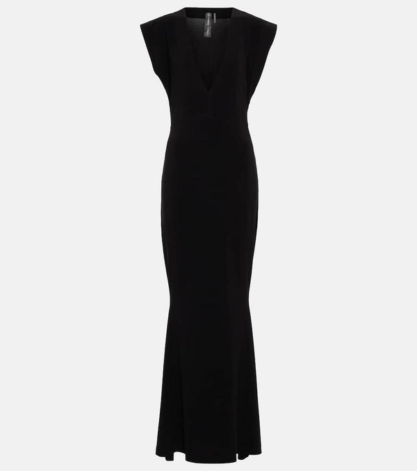 Norma Kamali V-neck maxi gown