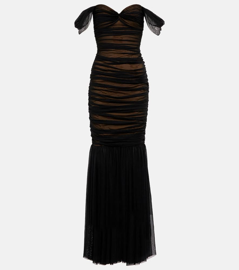 Norma Kamali Walter off-shoulder gown