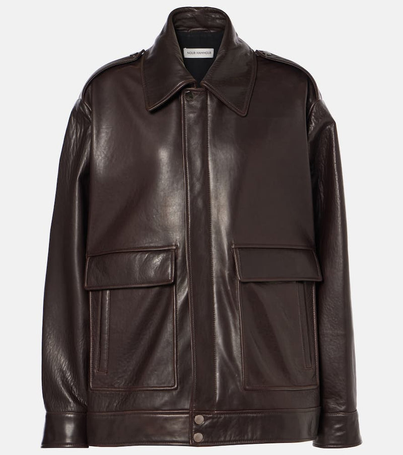 Nour Hammour Drey leather jacket