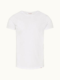 Ob-T - White Tailored Fit Crew Neck T-Shirt