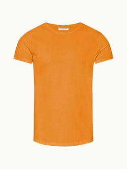 Ob-T - Tailored Fit Crew Neck Cotton T-shirt In Ember