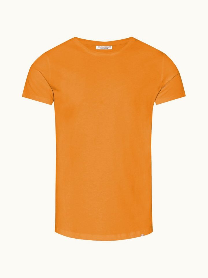 Ob-T - Tailored Fit Crew Neck Cotton T-shirt In Ember