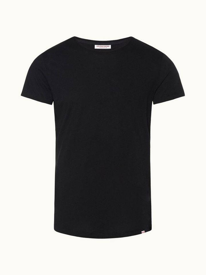 Ob-T - Black Tailored Fit Crew Neck T-Shirt