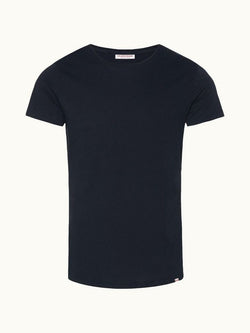 Ob-T - Navy Tailored Fit Crew Neck T-Shirt