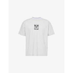 Mens Obey Icon logo-patch cotton-jersey T-shirt